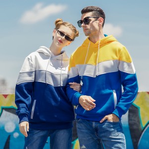 SMIFCAALOR Mens Pullover Sweatshirts Contrast Color Fleece Hoodies Casual Sweatshirt with Pockets
